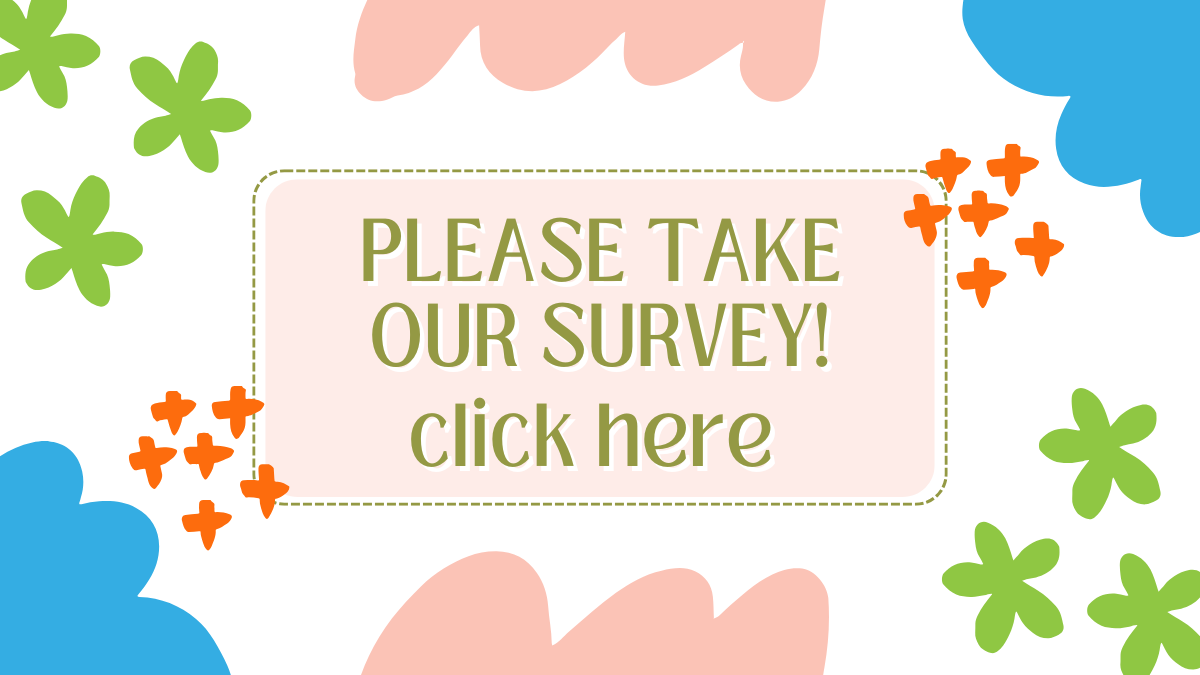 A photo requesting that participants click on the image to be taken to a satisfaction survey for Mind n Mingle/Grab n Go. 
