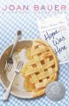 The cover of Hope War Here. It features a half eaten apple pie in a tin, with two dirty forks resting beside it. The pie is rested on a blue and white checkered table cloth, and a diner bill with the title on it sits beside. 